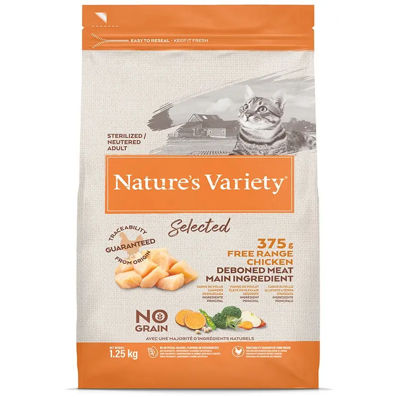 Natures Variety Complete Adult Dry Cat Food Free Range Chicken 1.25Kg
