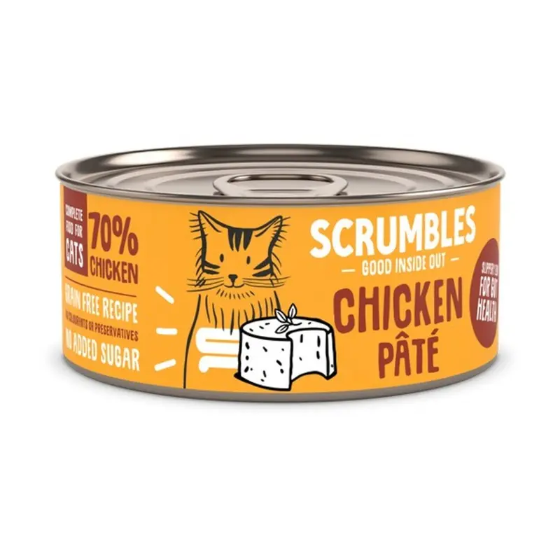 New Scrumbles Wet Cat Pate Chicken Grain 80G
