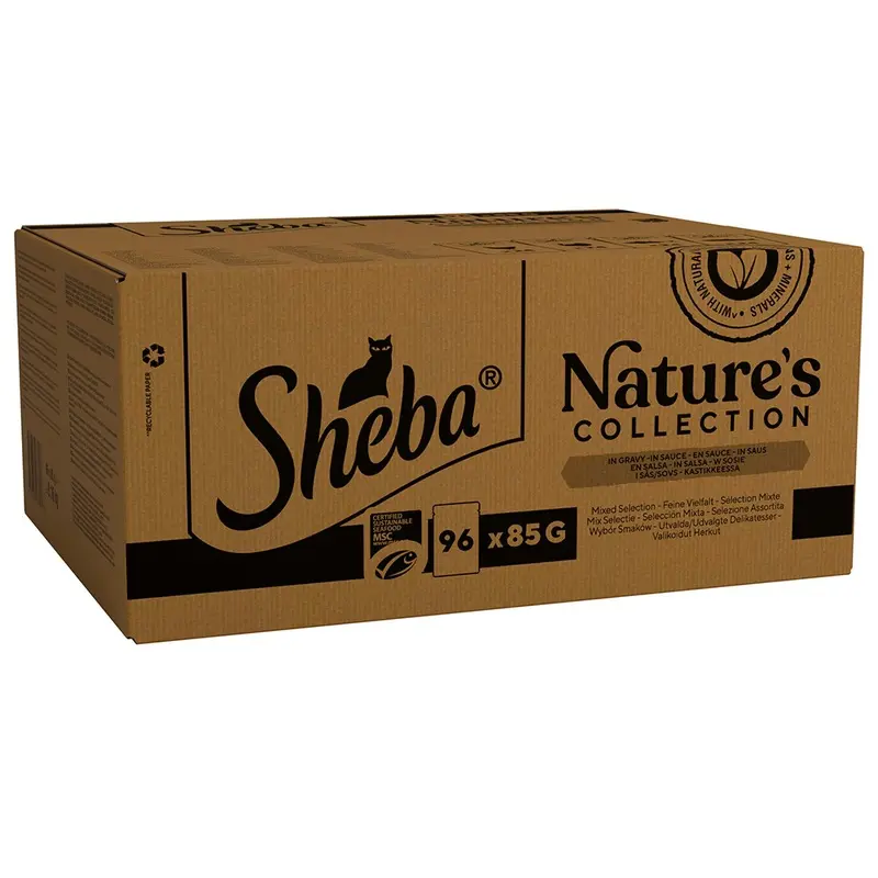 Sheba Natures Collection Mixed Selection In Gravy - Mega Pack: 96 X 85G Pouches