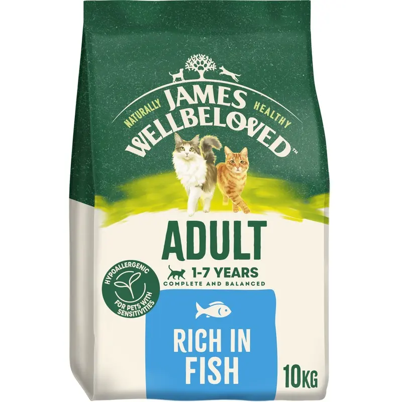 James Wellbeloved Adult Dry Cat Food Fish 10Kg