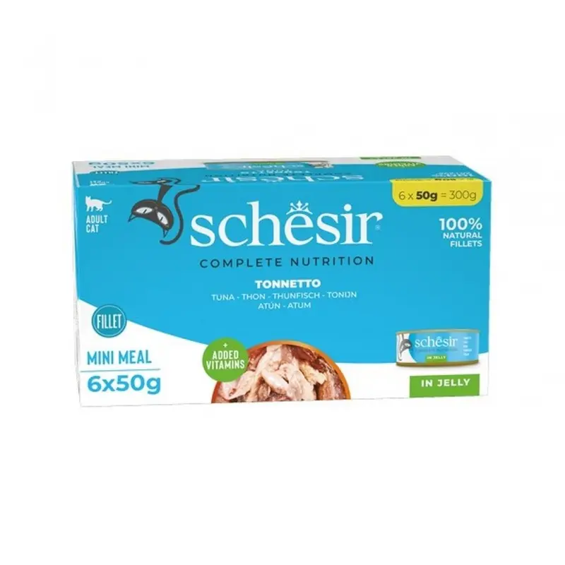 Schesir Light Complete Nutrition Tuna Fillet In Jelly Mini Meal 6X50g Small