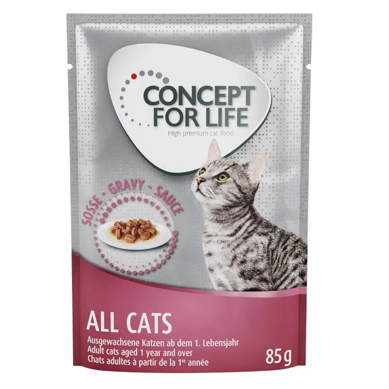 Concept For Life 12 X 85G Wet Cat Food - Special Price! * - All Cats  In Gravy (12 X 85G)