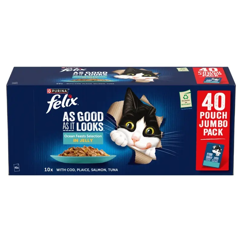 Felix As Good As It Looks Ocean Feasts In Jelly X 85G (Pack Of 6) Size 40