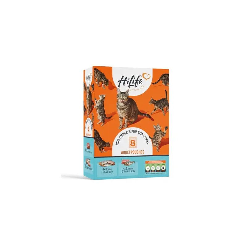 Hilife Hi-Co Its Only Natural Wet Cat Food The Fishy One, Pack Of, Clear Size 8