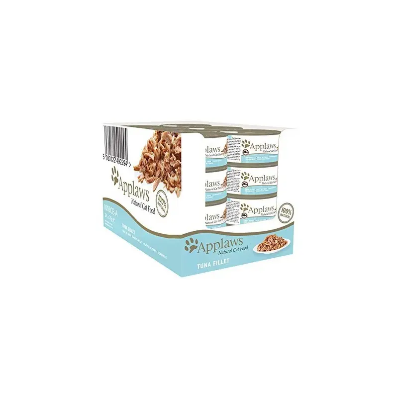 New Applaws 100% Natural Wet Cat Food Tuna Fillet 24 X Tins 70G