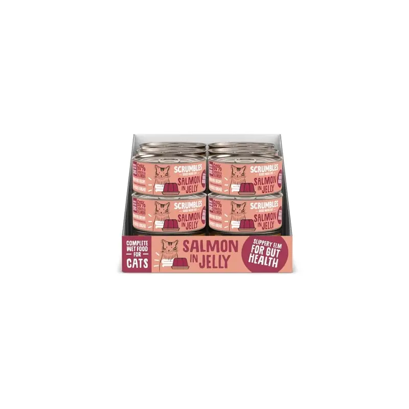 Scrumbles Salmon Natural Wet Cat Food, In Jelly 18X 80G