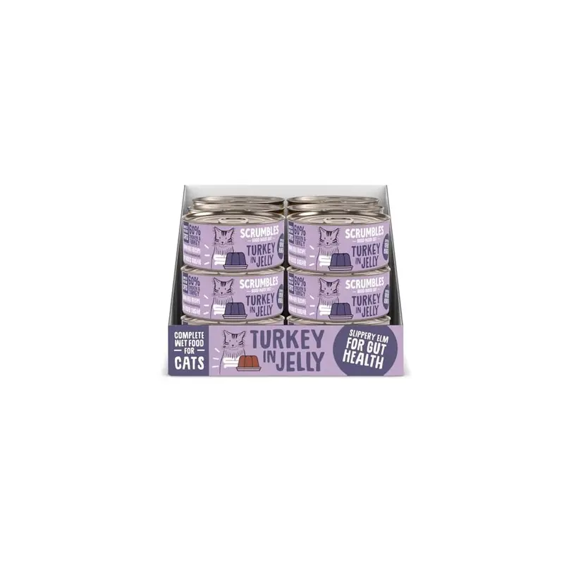 Scrumbles Salmon Natural Wet Cat Food, Turkey In Jelly 18X 80G