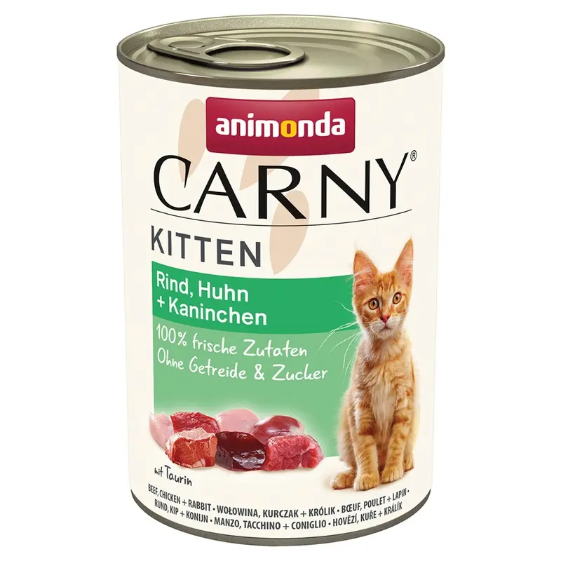 Animonda Carny Kitten 12 X 400G - Beef, Chicken & Rabbit