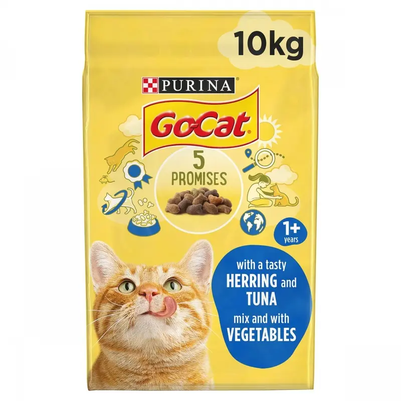 Go-Cat Herring And Tuna Dry Cat Food - 10Kg