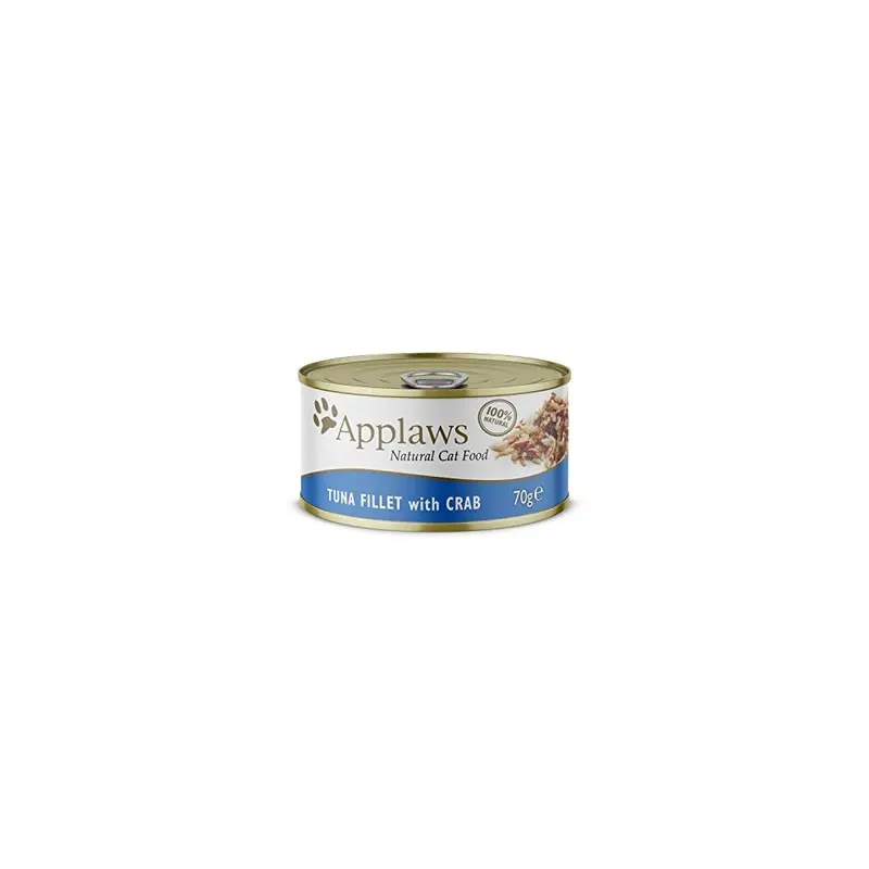 New Applaws 100% Natural Wet Cat Food, Tuna With Crab, (Pack Of 24) 9104753 70G