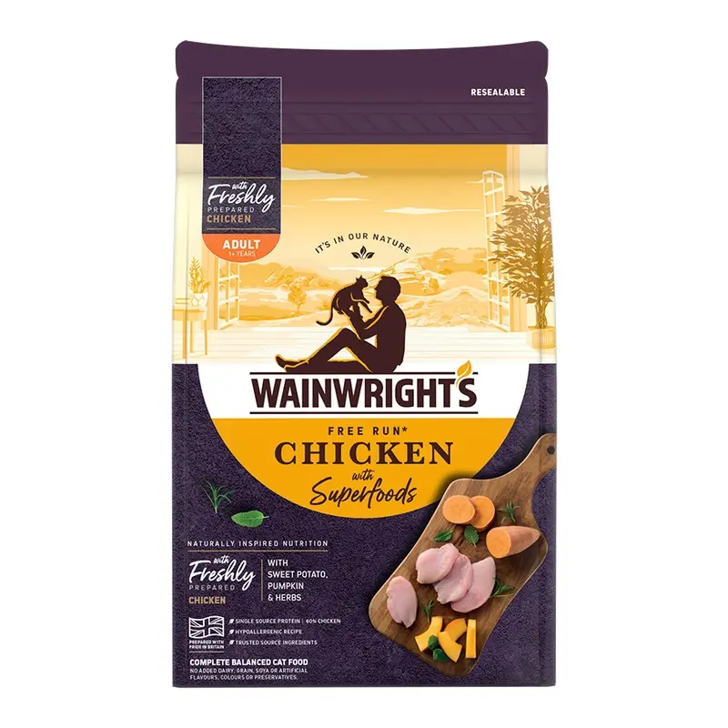 Wainwrights Dry Adult Cat Food Free Run Chicken With Superfoods 1.5Kg