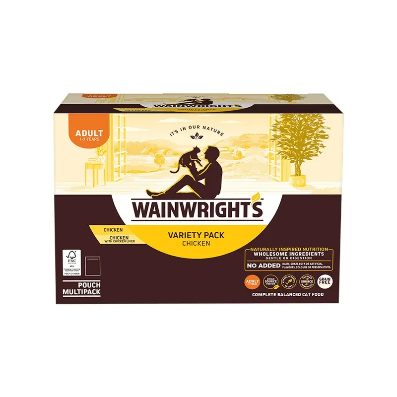 Wainwrights Grain Free Wet Adult Cat Food Variety Pack Chicken 32 X 85G
