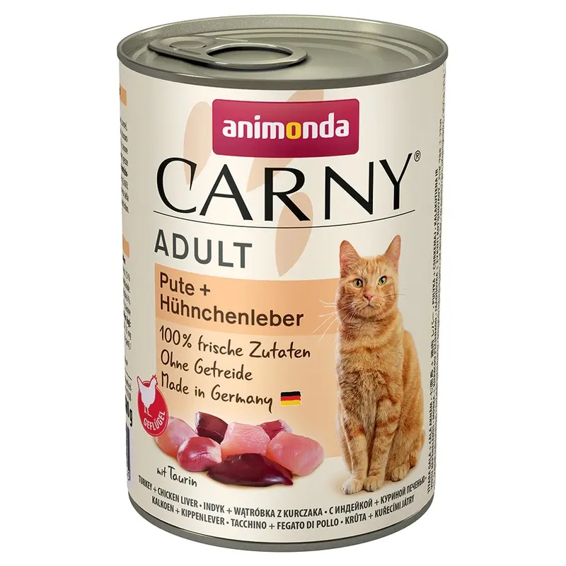 Animonda Carny Adult 6 X 400G - Turkey & Chicken Liver
