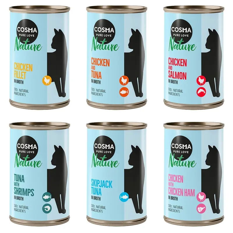 Cosma Nature Mixed Trial Pack - 6 X 140G Mix I (6 Varieties)