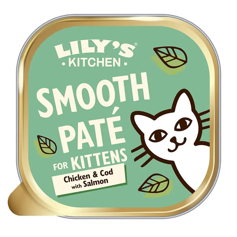 Lilys Kitchen Smooth Pate Wet Kitten Food Cod Chicken And Shrimp 85G Tray