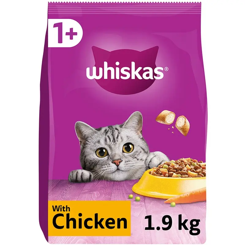 Whiskas Dry 1+ Adult Cat Food Chicken 1.9Kg