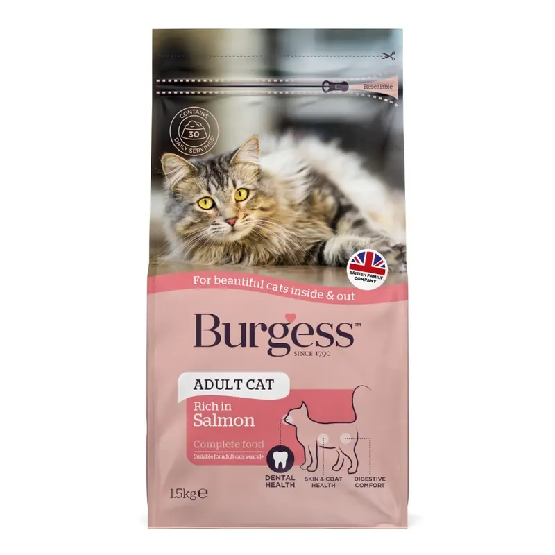 Burgess Adult Cat Rich In Salmon - 4Kg