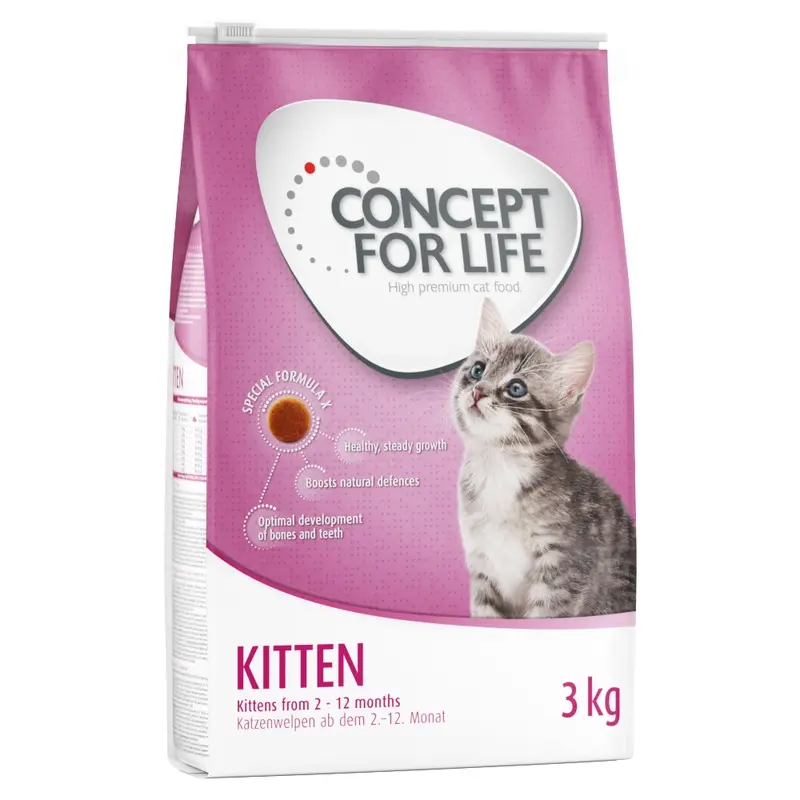 Concept For Life 3Kg Dry Cat Food - Special Price! * - Kitten (3Kg)
