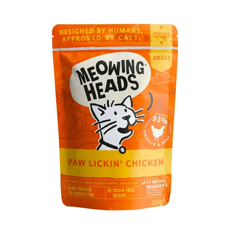 Meowing Heads Grain/Salmon Paw Lickin Chicken | : 100G