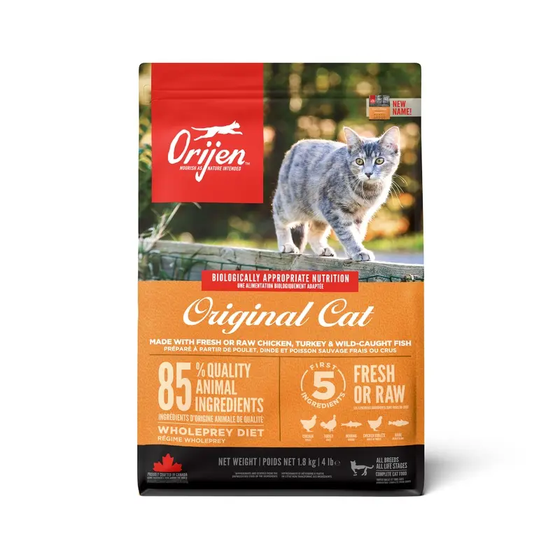 Orijen Original Adult Dry Cat Food With Chicken Turkey & Wild-Caught Fish 1.8Kg