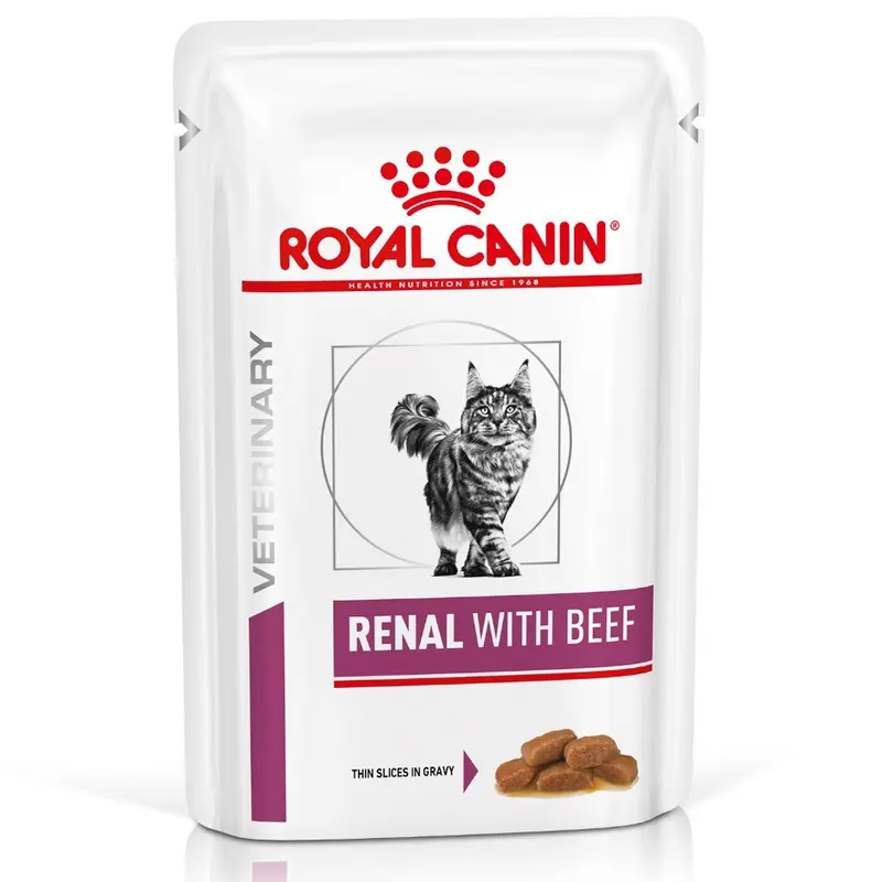 Royal Canin Veterinary Diet Royal Canin Veterinary Cat - Renal With Beef - 12 X 85G