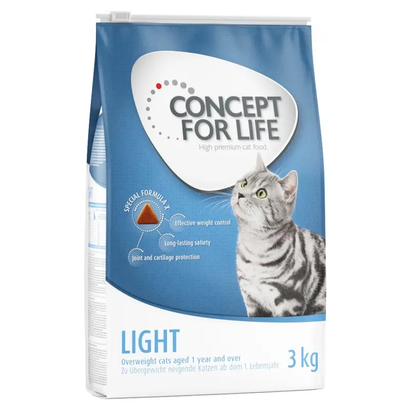 Concept For Life 3Kg Dry Cat Food - Special Price! * - Light Adult (3Kg)