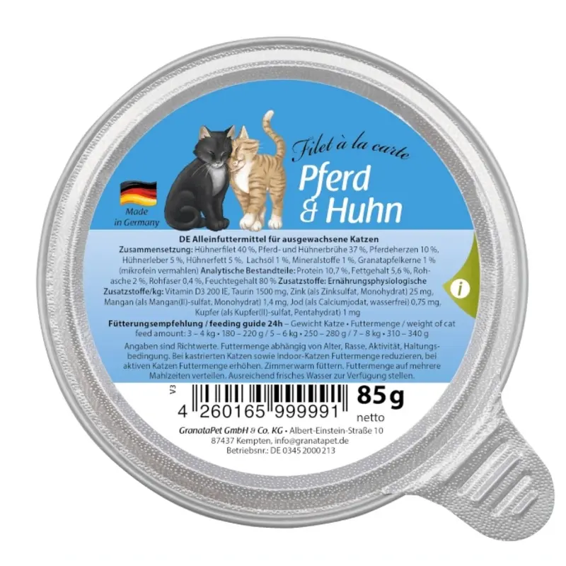 Granatapet Salmon Cat Filet  La Carte Horse & Chicken 6*85G Size 40