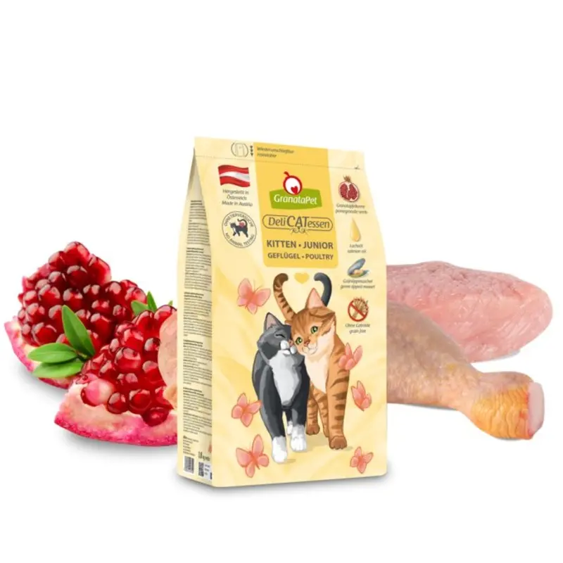 Granatapet Salmon/Green Cat Dry Food Delicatessen Kitten / Junior Poultry | : 300G
