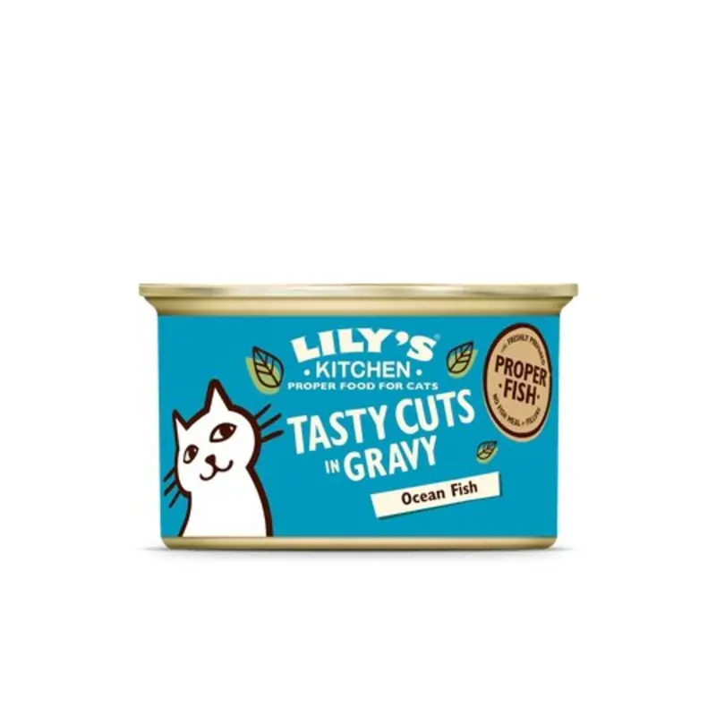 Lilys Kitchen Grain/White Cat Ocean Fish Tasty Cuts In Gravy (85G) 85G