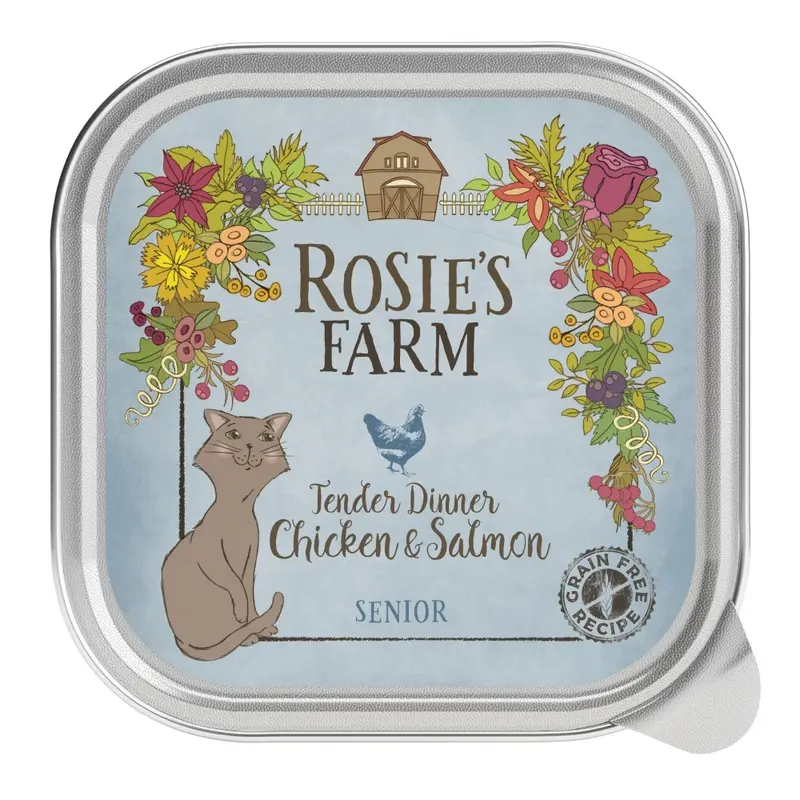 Rosies Farm Senior Tender Dinner With Chicken & Salmon - 16 X 100G (Trays)