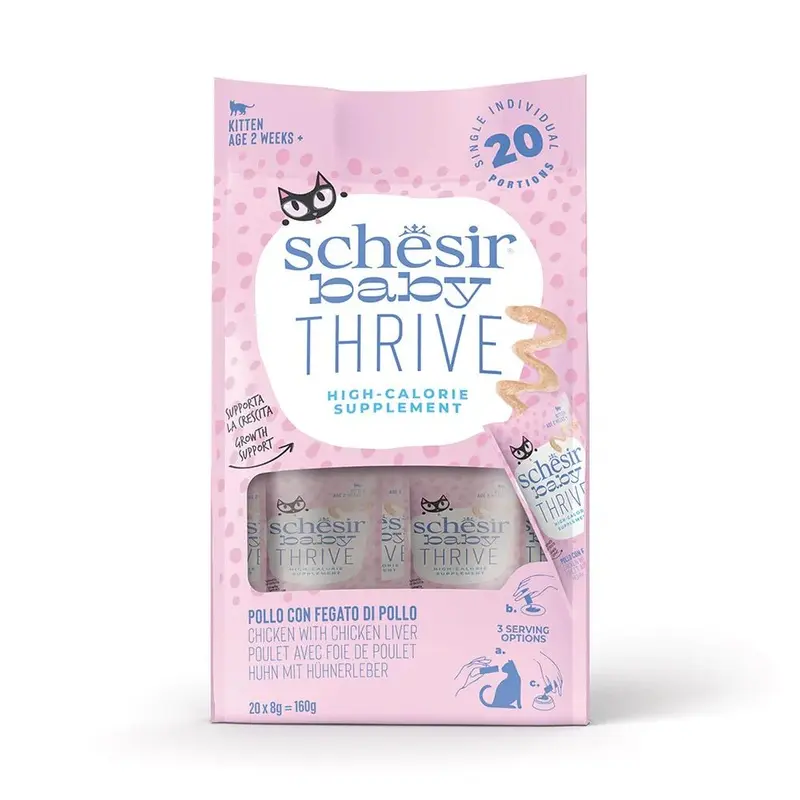 Schesir Salmon Baby Thrive High-Calorie Supplement (20X8g) Size 20
