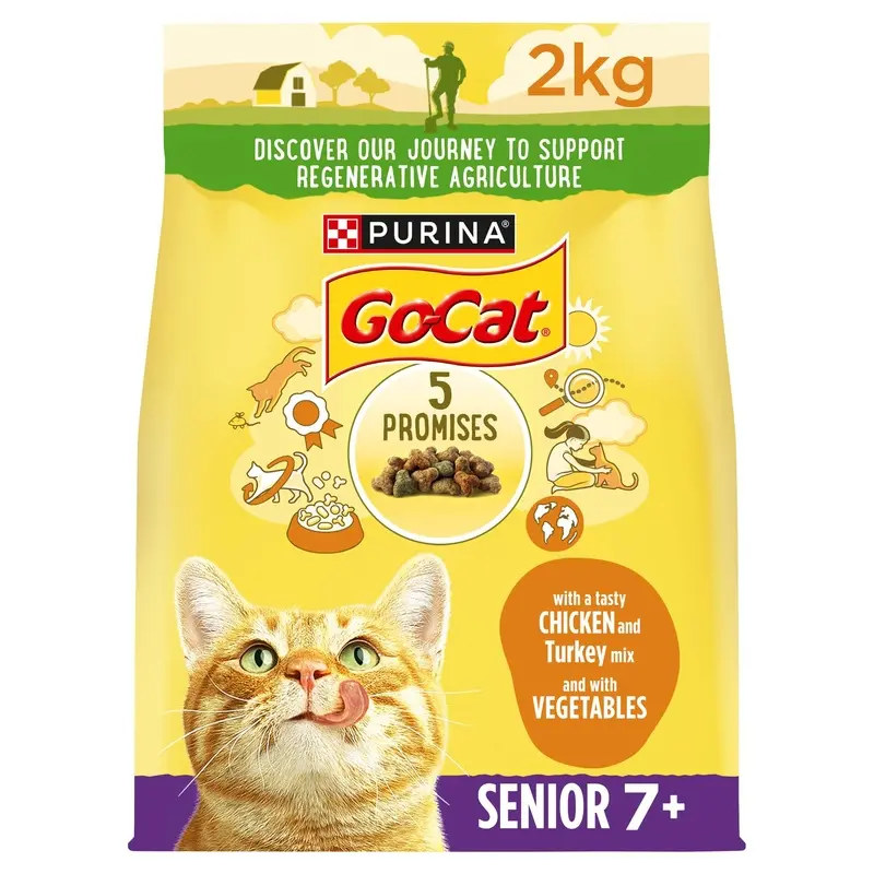 Go Cat Dry Senior Cat Food Chicken & Veg 2Kg