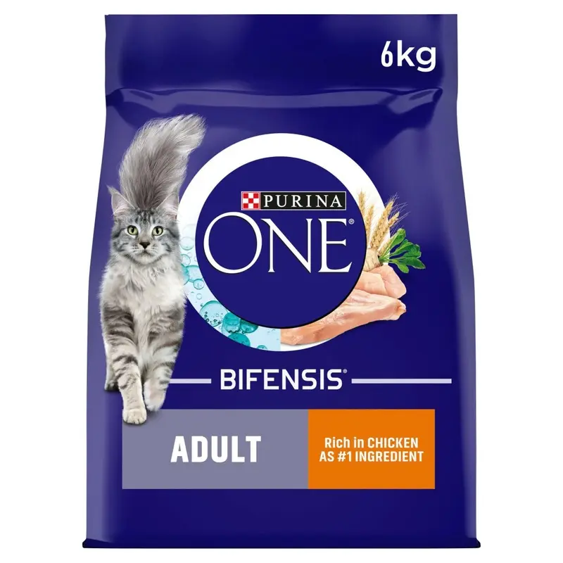 New Purina One Adult Dry Cat Food Rich In Chicken, Packaging May Vary 59798 6Kg