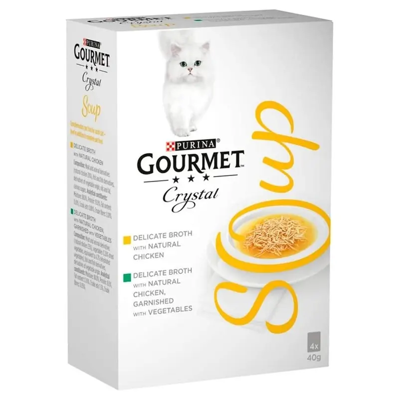 Gourmet Soup Chicken Variety Cat Food, X 40 G Size 4