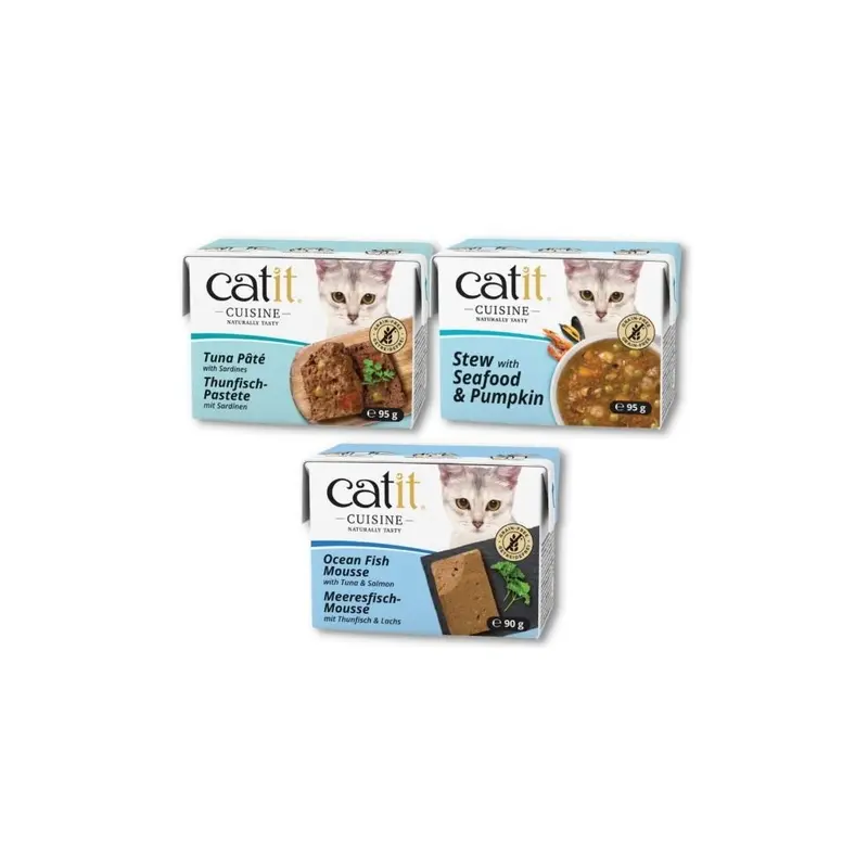 New Catit Cuisine Ocean Mix Mousse, Pate And Stew Wet Cat Food