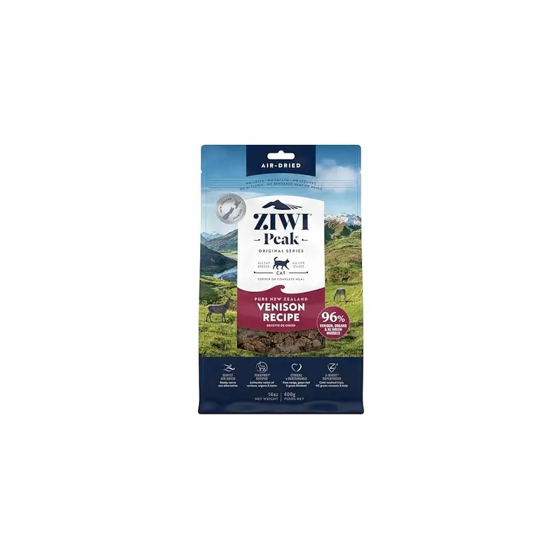 Ziwi Grain Peak Daily Cat Gently Air Dried Free New Zealand Venison Recipe 400Gm