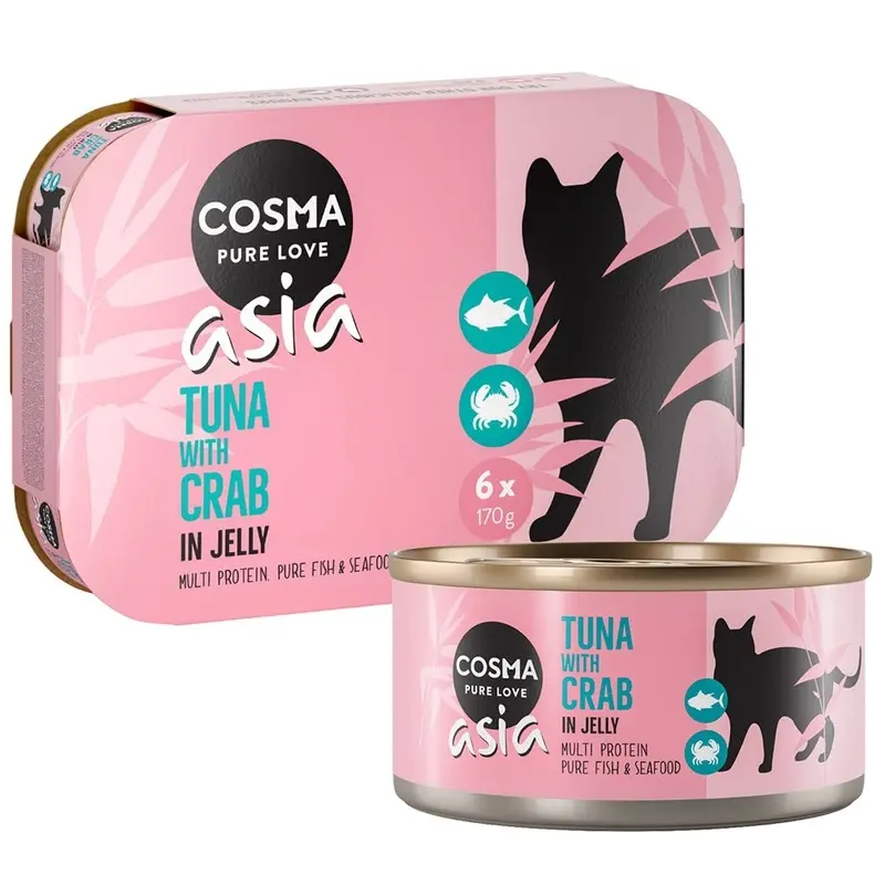 Cosma Asia In Jelly 6 X 170G - Tuna With Crab Meat