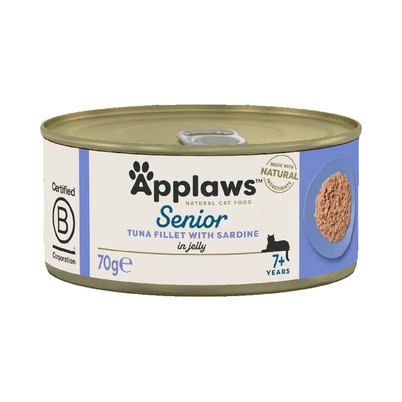Applaws Natural Wet Senior Cat Food Tuna Fillet With Sardine In Jelly 70G