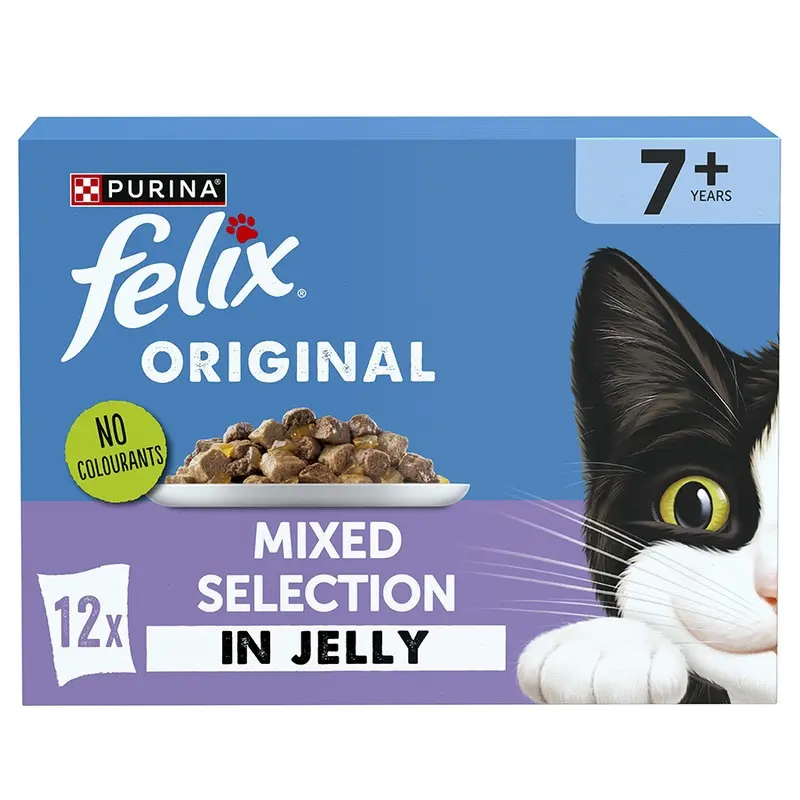 Felix Original Senior 7+ Wet Cat Food Mixed Selection In Jelly 12X85G
