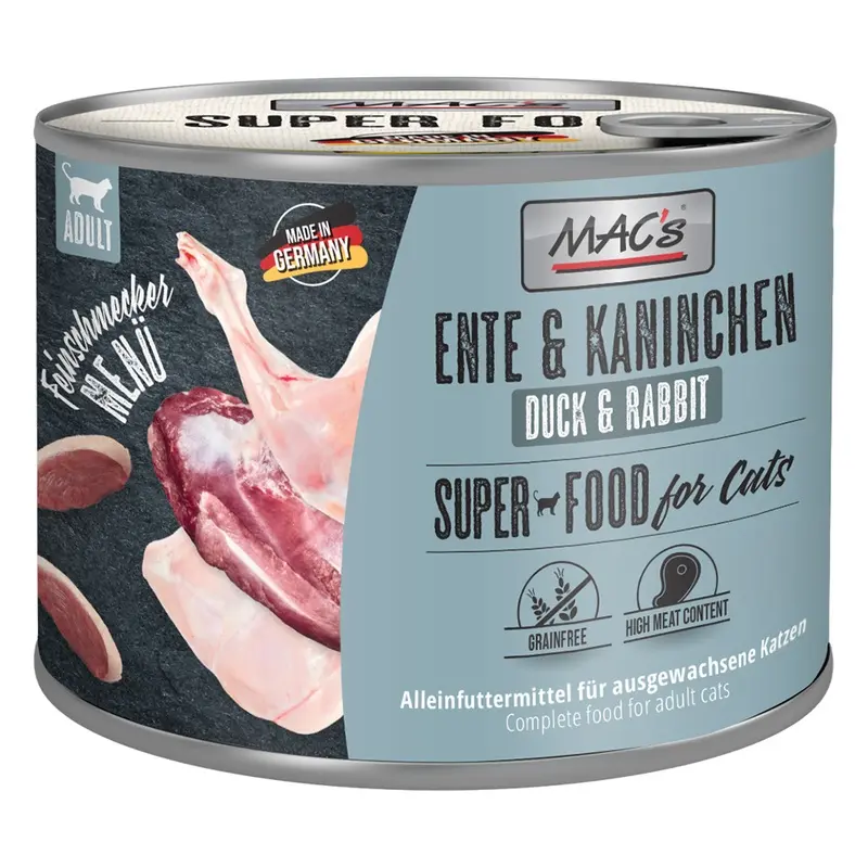 Macs Cat Gourmet 6 X 200G - Duck & Rabbit