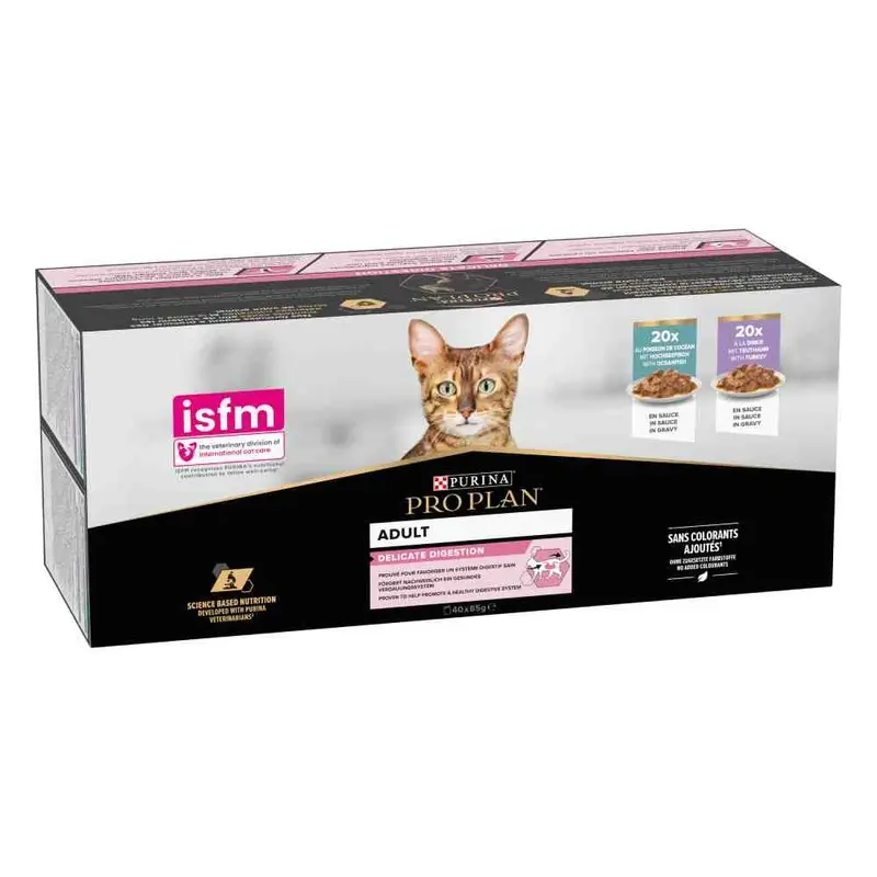 Pro Plan Purina Adult Delicate Digestion - Mixed Pack: 40 X 85G