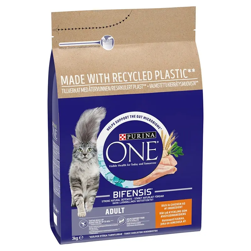 Purina One Dry Adult Cat Food Rich In Chicken 3Kg