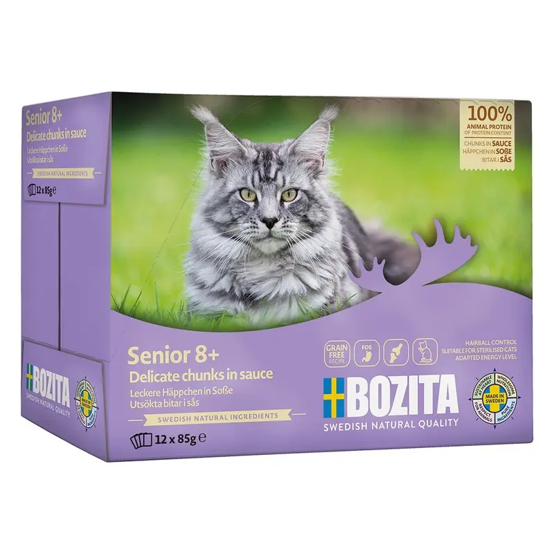Bozita Morsels In Sauce Senior 8+ 12 X 85G - Extra Chicken