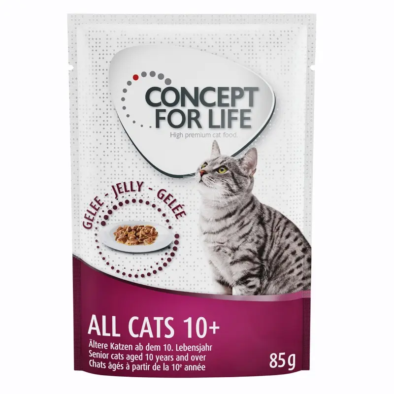 Concept For Life 12 X 85G Wet Cat Food - Special Price! * - All Cats 10+ - In Jelly (12 X 85G)