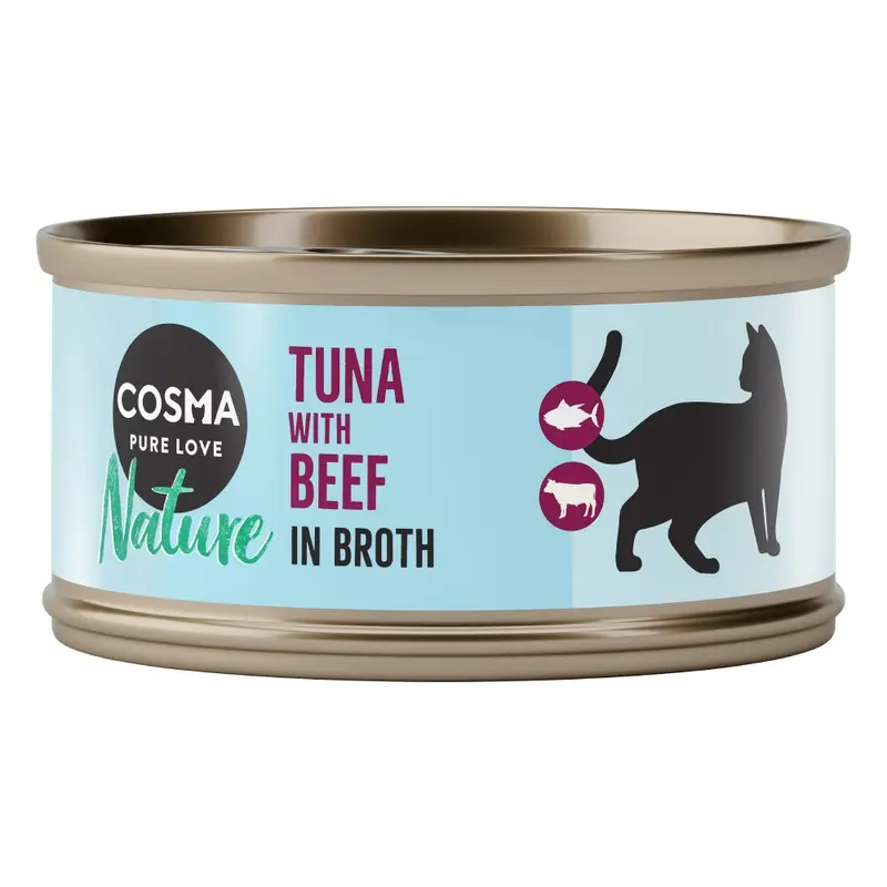 Cosma Nature 6 X 70G - Tuna With Beef