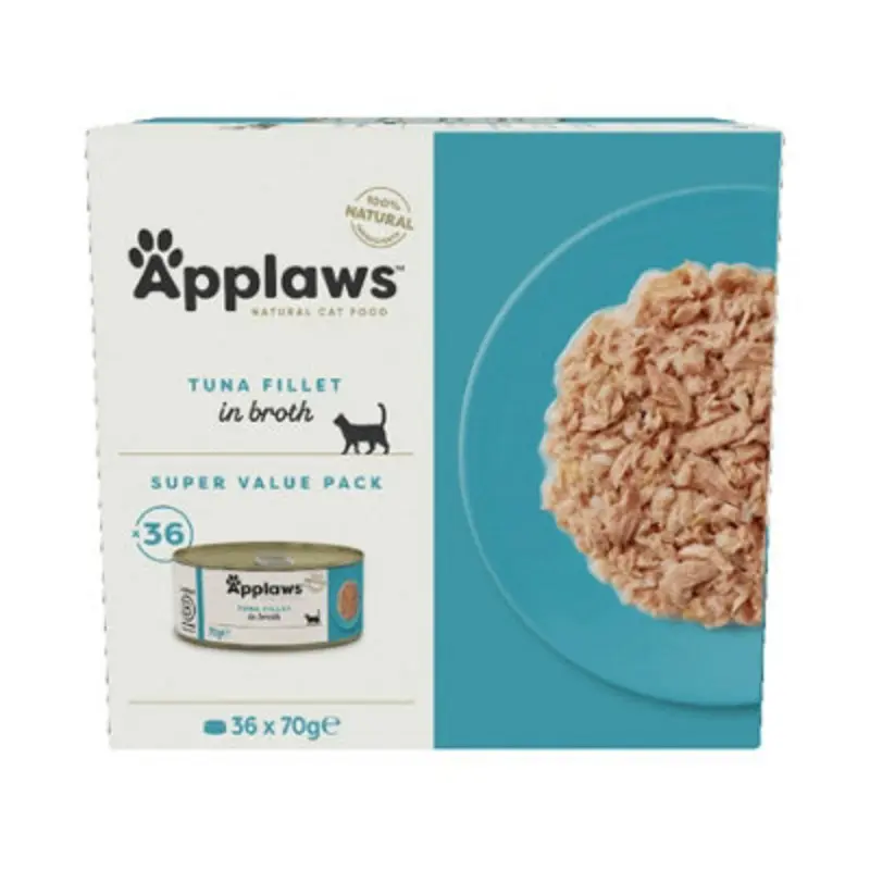 Applaws Cat Tin Tuna Bulk Pack (36X70g) Size 3