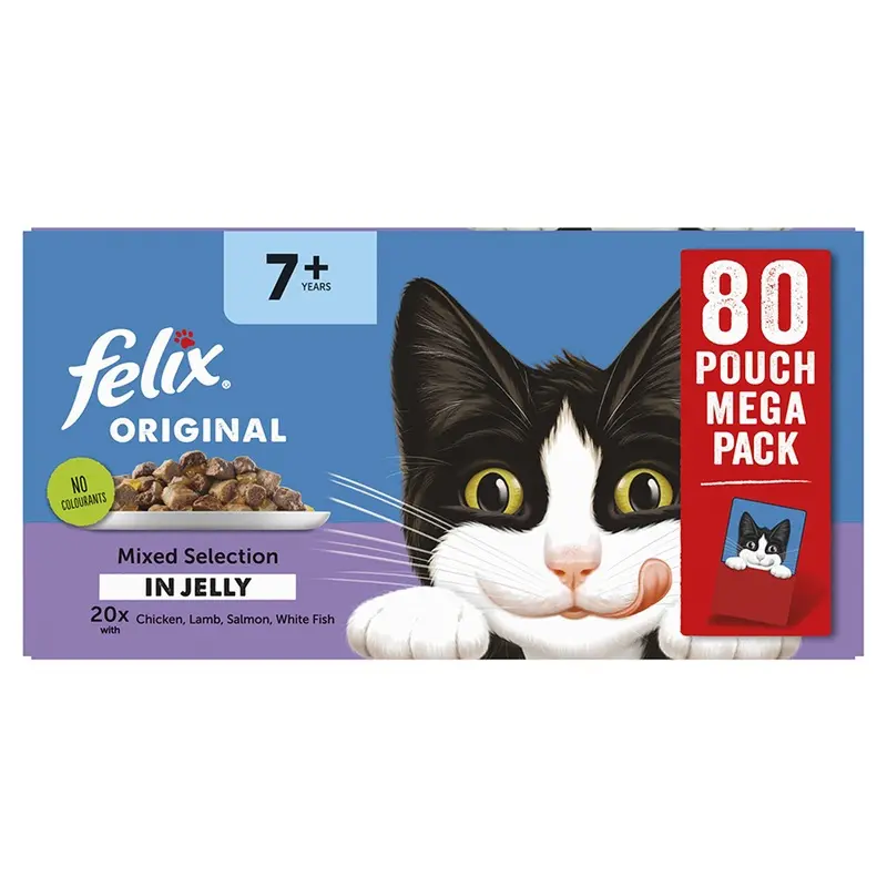 Felix Original Senior 7+ Wet Cat Food Mixed Selection In Jelly 80X85G