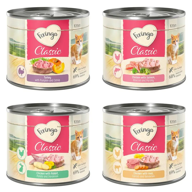 Feringa Classic Meat Menu Kitten 6 X 200G - Mixed Pack: 4 Varieties