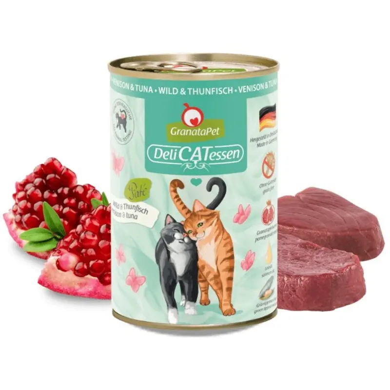 Granatapet Green Cat - Wet Food Delicatessen Venison & Tuna | : 6*400G Can Size 22