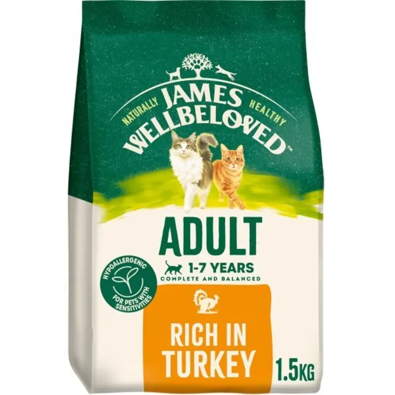 James Wellbeloved Adult Cat Dry Food Turkey - Light 1.5Kg